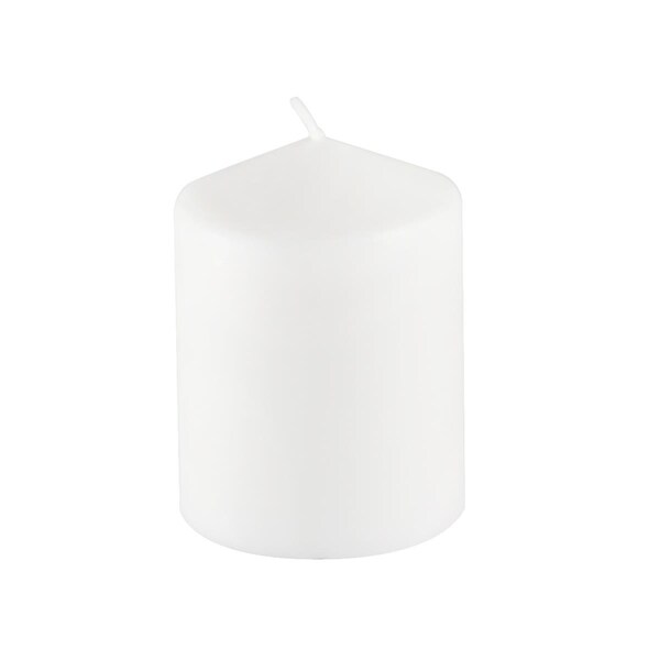 Jeco Jeco CPZ-3P34W 3 x 4 in. Pressed & Over-Dipped Pillar Candles; White - Pack of 3 CPZ-3P34W - main